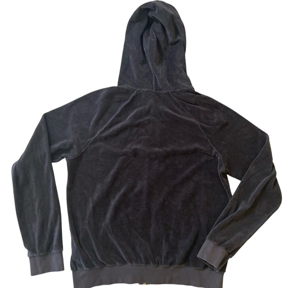 Juicy Couture Women’s Velour Tracksuit Set Black Hoodie Pants Size L Vintage - Picture 6 of 16